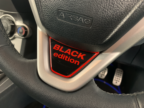Fiesta Mk7.5 Steering Wheel Lower Gel Badge - Black Edition