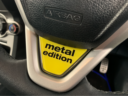 Fiesta Mk7 Steering Wheel Lower Gel Badge - Metal Edition