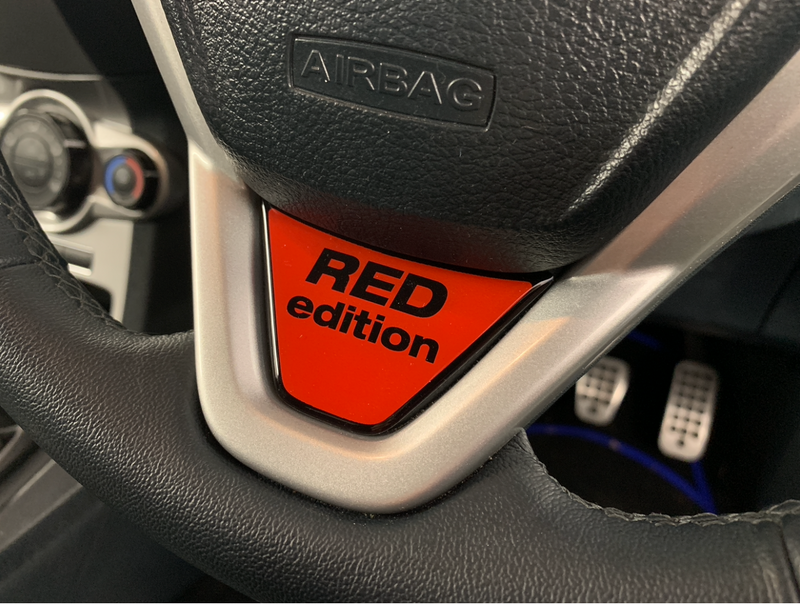 Load image into Gallery viewer, Fiesta Mk7.5 Steering Wheel Lower Gel Badge - Red Edition
