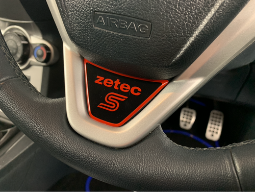 Fiesta Mk7 Mk7.5 Steering Wheel Lower Gel Badge - Zetec S Logo