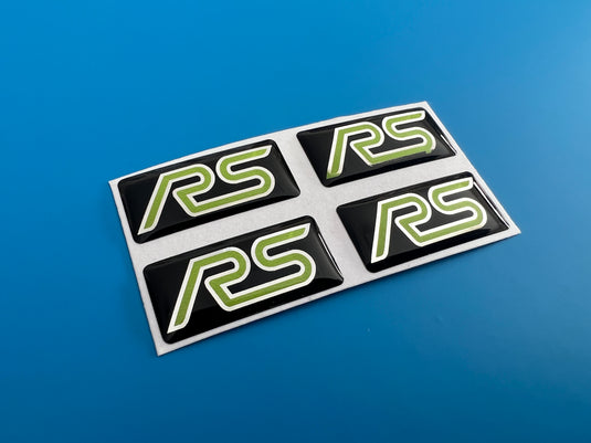 Focus Mk2 RS Wheel Oblong Badges - to suit original 19" wheels