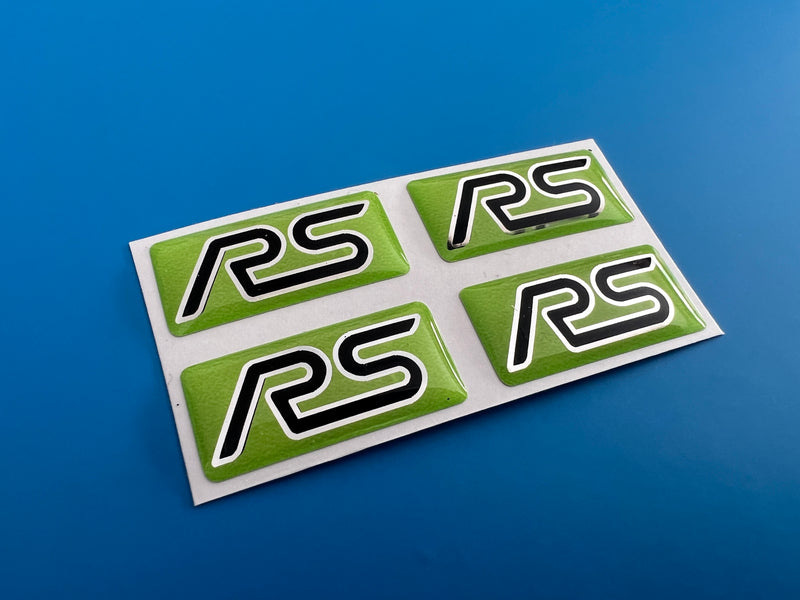 Load image into Gallery viewer, Focus Mk2 RS Wheel Oblong Badges - to suit original 19&quot; wheels
