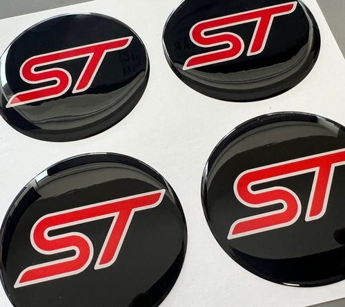 ST Edition Wheel Centre Gel Badges - Set of 4 - 54mm