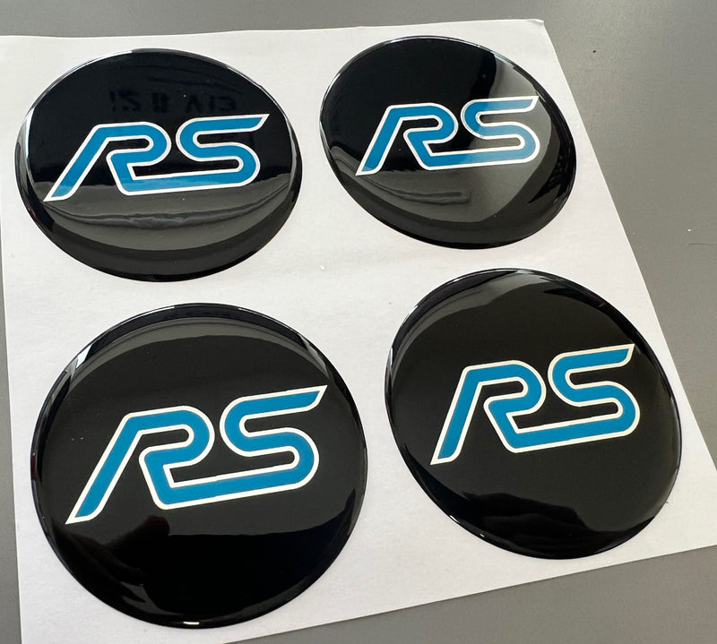 Load image into Gallery viewer, RS Edition Wheel Centre Gel Badges - Set of 4 - 54mm
