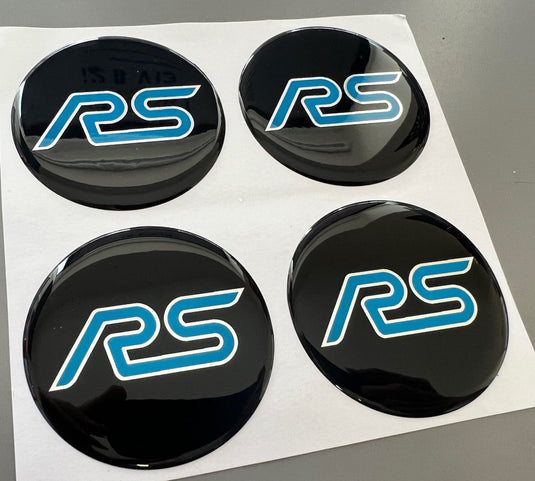 RS Edition Wheel Centre Gel Badges - Set of 4 - 54mm