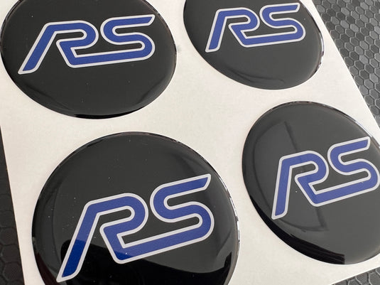 RS Edition Wheel Centre Gel Badges - Set of 4 - 54mm