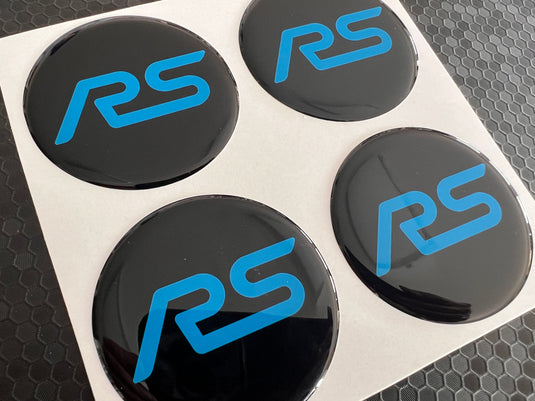 RS Wheel Centre Gel Badges - Set of 4 - 54mm